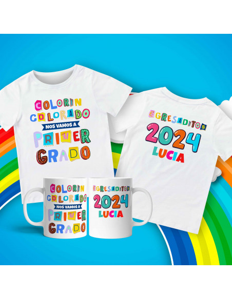 Remera + Taza Egresaditos COLORIN COLORADO 2024