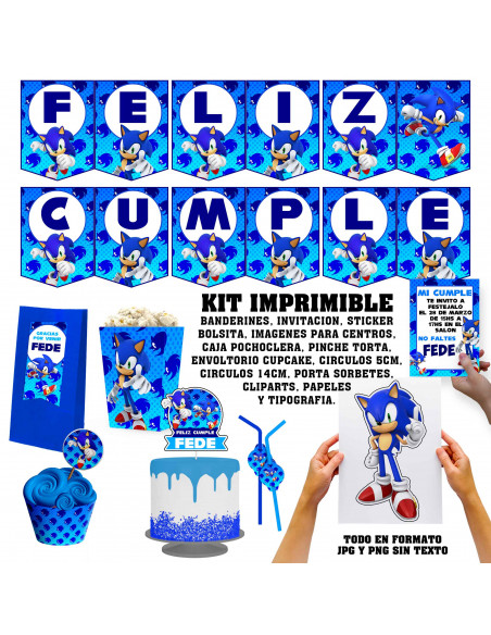 SONIC | KIT IMPRIMIBLE CUMPLEAÑOS