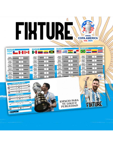 PLANTILLAS FIXTURE COPA AMERICA 2024 MODELO 2