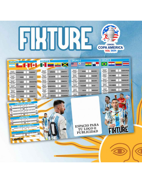PLANTILLAS FIXTURE COPA AMERICA 2024 MODELO 3