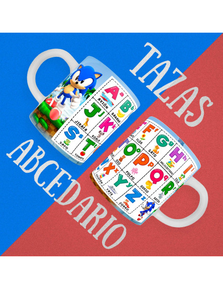 PLANTILLAS TAZAS INFANTILES ABECEDARIO PACK 1