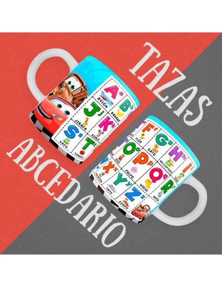 PLANTILLAS TAZAS INFANTILES ABECEDARIO PACK 2