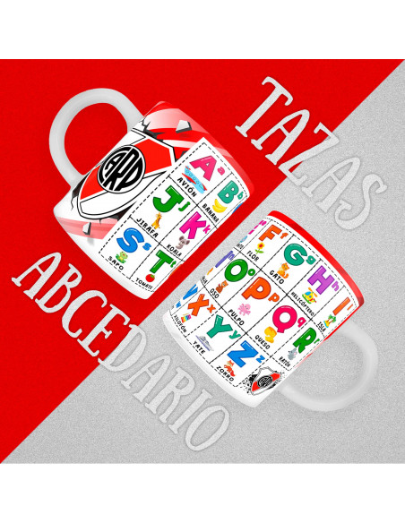 PLANTILLAS TAZAS INFANTILES ABECEDARIO PACK 2