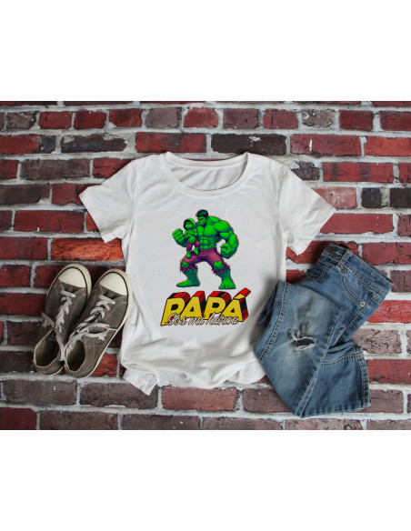 PLANTILLAS REMERAS DÍA DEL PADRE "PAPÁ SOS MI HEROE"