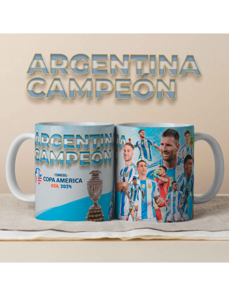 PLANTILLAS PARA TAZAS ARGENTINA CAMPEÓN COPA AMERICA 2024