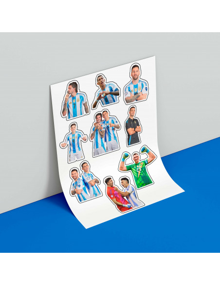 PLANTILLAS PARA STICKERS ARGENTINA CAMPEÓN COPA AMERICA 2024