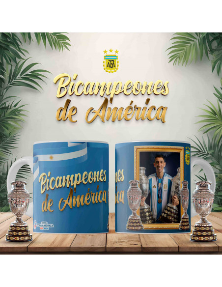 PLANTILLAS PARA TAZAS ARGENTINA BICAMPEÓN COPA AMERICA 2024