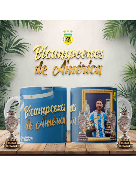 PLANTILLAS PARA TAZAS ARGENTINA BICAMPEÓN COPA AMERICA 2024