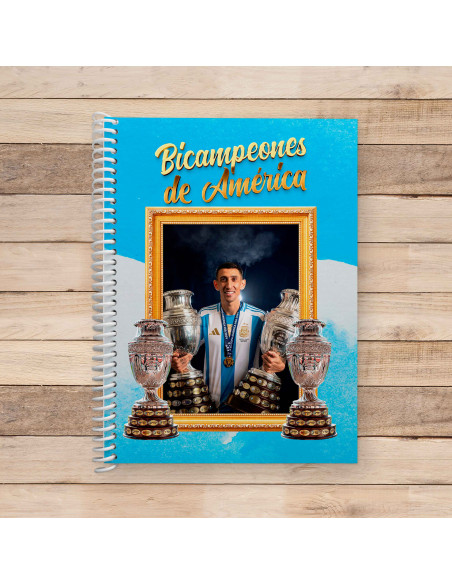PLANTILLAS PARA ANOTADORES CUADERNOS ARGENTINA BICAMPEÓN COPA AMERICA 2024