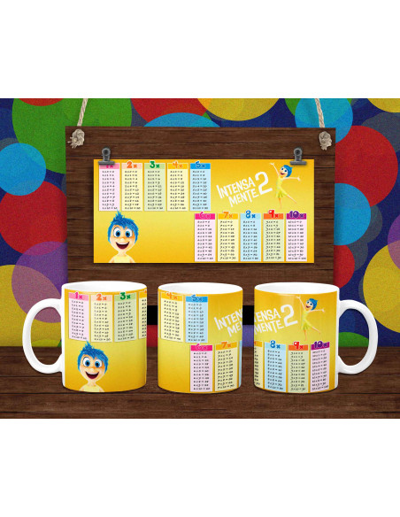 PLANTILLAS PARA TAZAS TABLA MULTIPLICAR INTENSAMENTE
