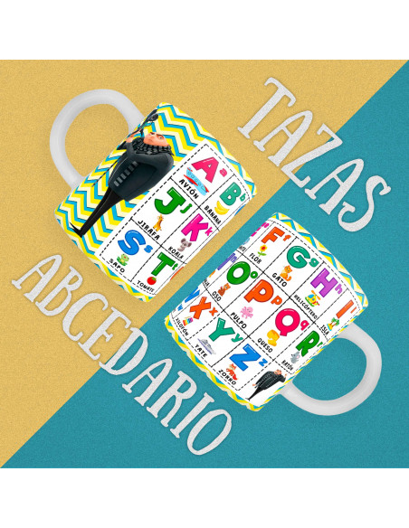 PLANTILLAS TAZAS INFANTILES ABECEDARIO MI VILLANO FAVORITO 4