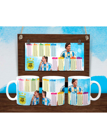 PLANTILLAS PARA TAZAS TABLA MULTIPLICAR ARGENTINA