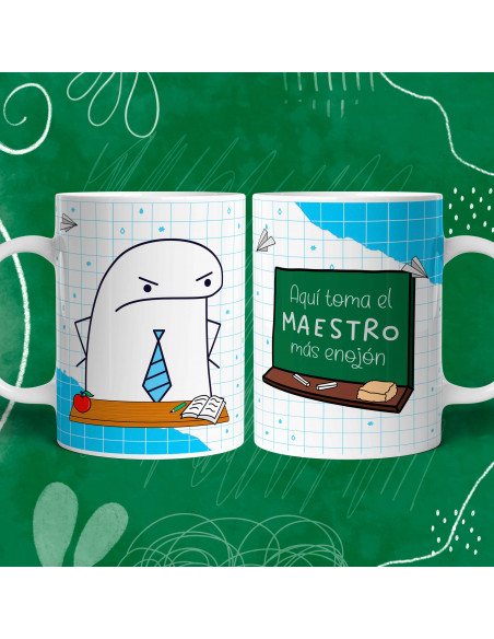 PLANTILLAS TAZAS AQUI TOMA FLORK DIA DEL MAESTRO 2024