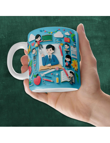 PLANTILLAS TAZAS DIA DEL MAESTRO 3D