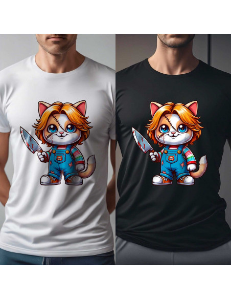 PLATILLAS REMERAS TERROR DE GATOS HALLOWEEN