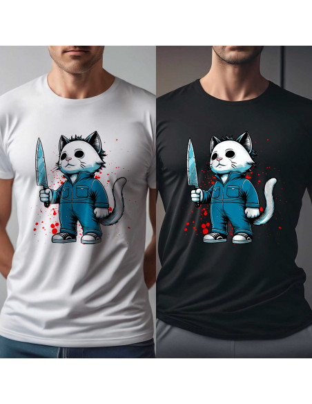 PLATILLAS REMERAS TERROR DE GATOS HALLOWEEN