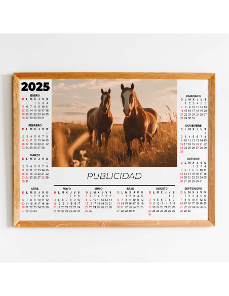 CALENDARIO 2025 PARA FOTO Y/O PUBLICIDAD
