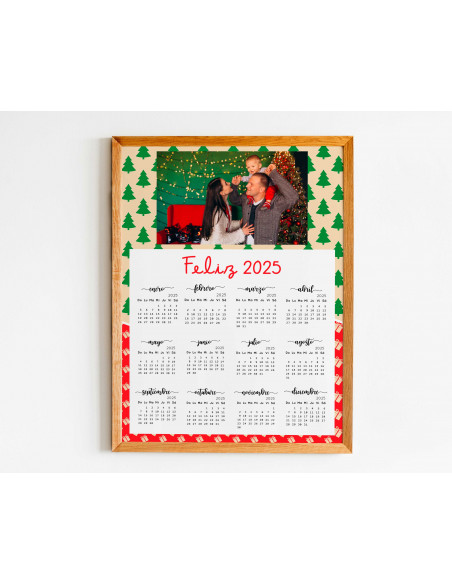 CALENDARIO 2025 PARA FOTO NAVIDAD AÑO NUEVO