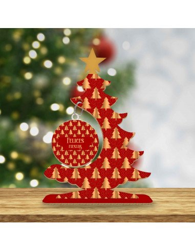 ARBOLITOS NAVIDAD EN ROJO Y DORADO ARBOLITOS NAVIDAD EN ROJO Y DORADO