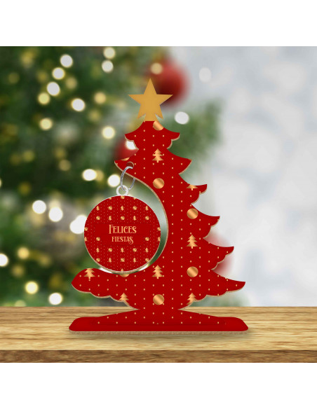 ARBOLITOS NAVIDAD EN ROJO Y DORADO
