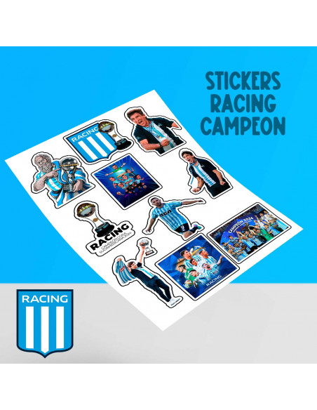 PLANTILLAS STICKERS RACING CAMPEON SUDAMERICANA 2024