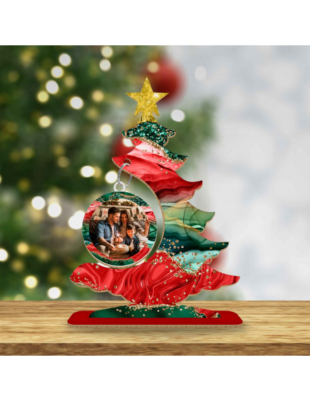 ARBOLITOS NAVIDAD ROJO VERDE Y DORADO