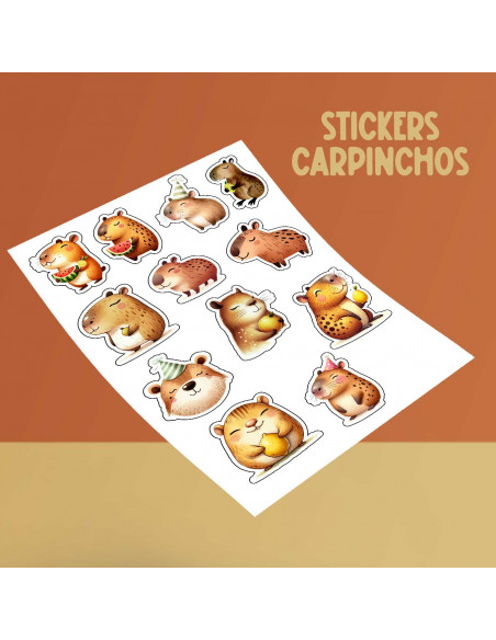 STICKERS CARPINCHOS CAPYBARA PACK 2