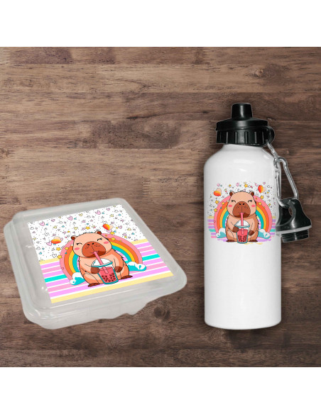 Pack Jardin - SET DE JARDIN CAPYBARA CARPINCHO ARCOIRIS