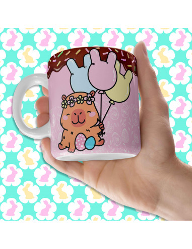 PLANTILLAS PARA TAZAS PASCUA CAPYBARA...
