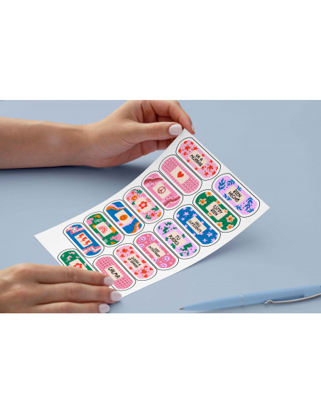 STICKERS CURITAS / TIRITAS FRASES POSITIVAS