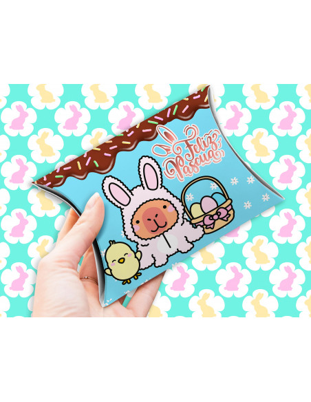 CAJA ALMOHADA PASCUA CAPYBARA CARPINCHO