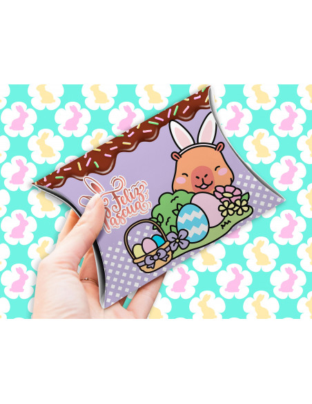 CAJA ALMOHADA PASCUA CAPYBARA CARPINCHO