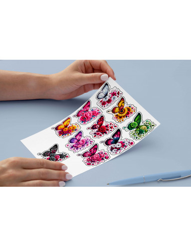 STICKERS FLORES MARIPOSAS