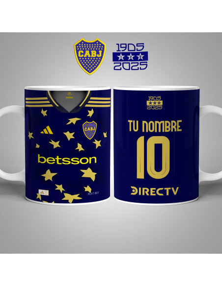 PLANTILLA TAZA CAMISETA 120 AÑOS BOCA JUNIORS 2025