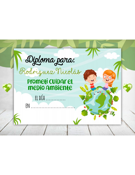 PLANTILLA DIPLOMA PROMESA LEALTAD MEDIO AMBIENTE