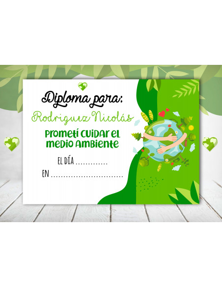 PLANTILLA DIPLOMA PROMESA LEALTAD MEDIO AMBIENTE