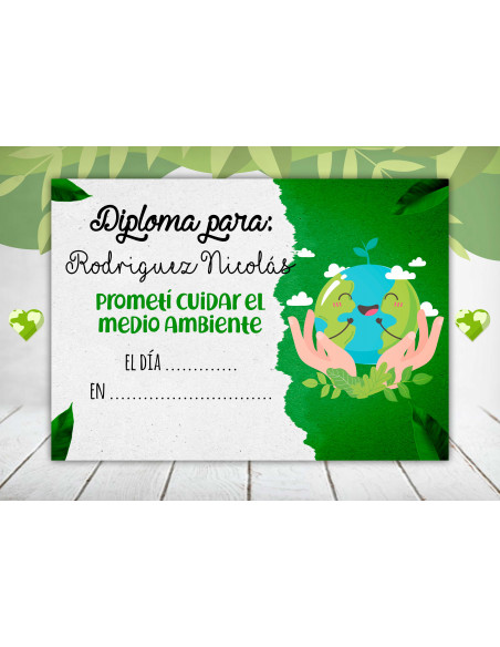 PLANTILLA DIPLOMA PROMESA LEALTAD MEDIO AMBIENTE