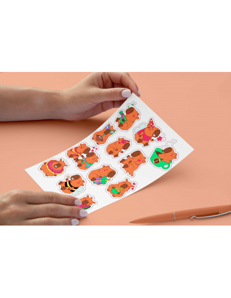 SUPER PACK STICKERS CAPYBARA CARPINCHO