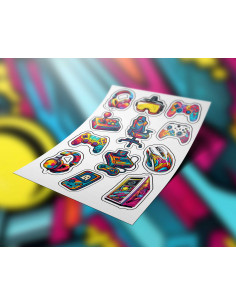 PLANTILLA STICKERS GAMER...