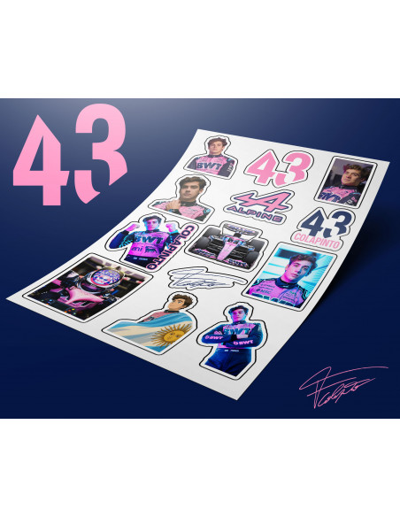 PLANTILLA STICKERS FRANCO COLAPINTO ALPINE