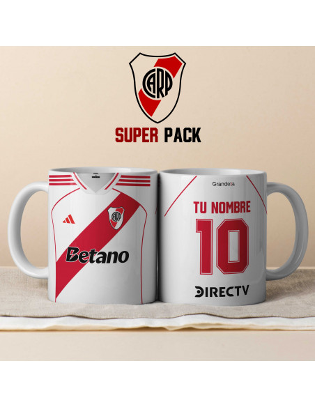 PLANTILLAS PARA TAZAS CAMISETAS TITULAR Y SUPLENTE RIVER PLATE