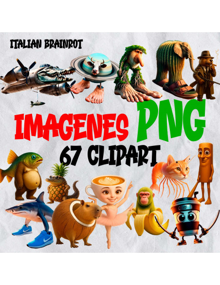 CLIPARTS IMAGENES PNG MEMES BRAINROT ITALIANOS