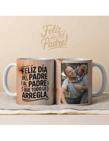 PLANTILLAS TAZAS ESTILO MADERA DÍA...