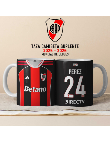 PLANTILLAS PARA TAZAS CAMISETA SUPLENTE RIVER PLATE 2025 2026 | MUNDIAL DE CLUBES
