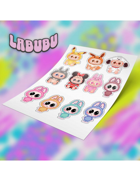 PLANTILLAS STICKERS LABUBU PERSONAJES