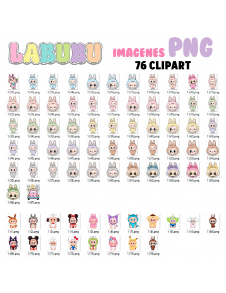 CLIPARTS IMAGENES PNG LABUBU