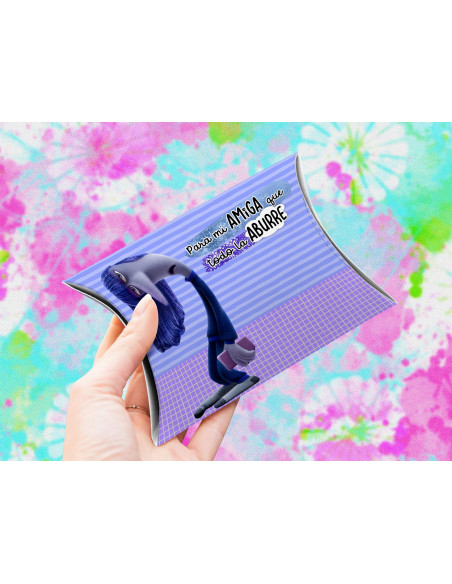 PLANTILLA CAJA ALMOHADA INTENSAMENTE DIA DEL AMIGO