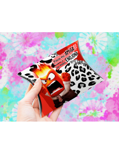 PLANTILLA CAJA ALMOHADA INTENSAMENTE DIA DEL AMIGO