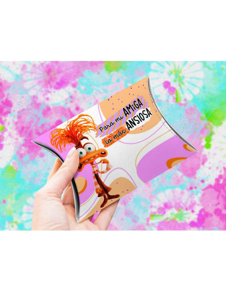 PLANTILLA CAJA ALMOHADA INTENSAMENTE DIA DEL AMIGO