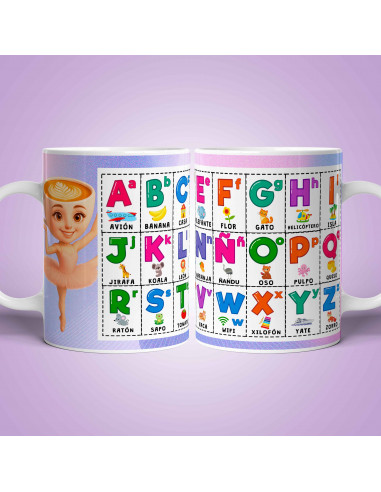PLANTILLAS TAZAS ABC ABECEDARIO MEMES...